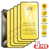 1-5PCS 9D Cristal Templado para iPhone 15