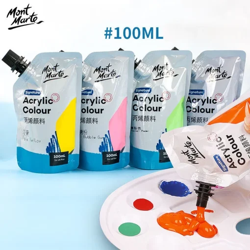 1 Bolsa Pintura Acrílica 100ml, Acabado semimate