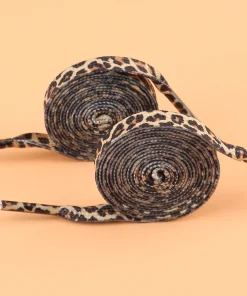 1 par nuevos cordones clásicos de leopardo