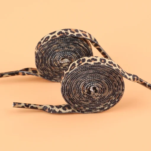 1 par nuevos cordones clásicos de leopardo