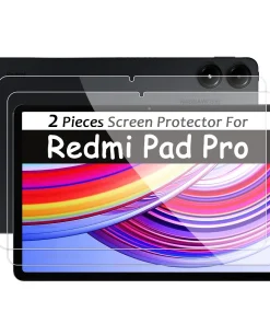 2 Protectores de pantalla antirayaduras HD de vidrio templado