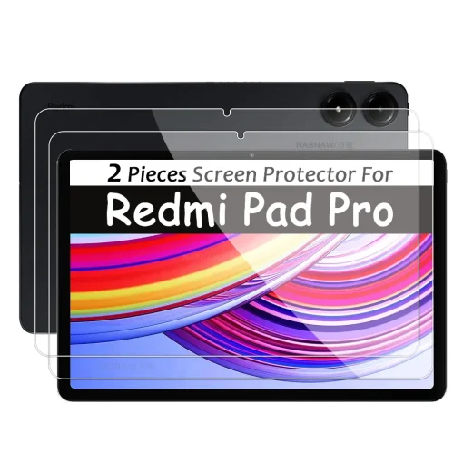 2 Protectores de pantalla antirayaduras HD de vidrio templado