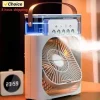 3 en 1 Aire Acondicionado Ventilador Casero Enfriador Humidificador Luz Nocturna LED