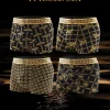 4 Piezas - Boxer masculina, bóxer estampado, calzoncillos