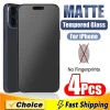 4Pcs Mate Templado para iPhone