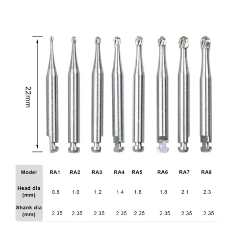 5 Piezascaja Brocas de carburo de tungsteno dentales