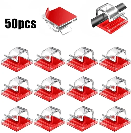 50 Clips Organizador de Cables