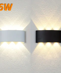 6W Lámpara de pared LED exterior impermeable para jardín