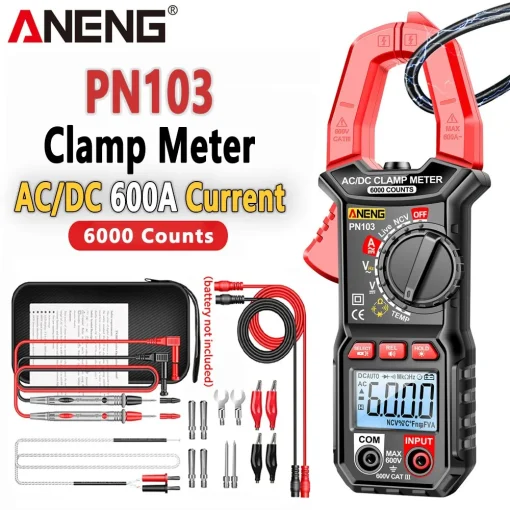 ANENG PN103, Pinza amperimétrica digital, 6000 cuentas