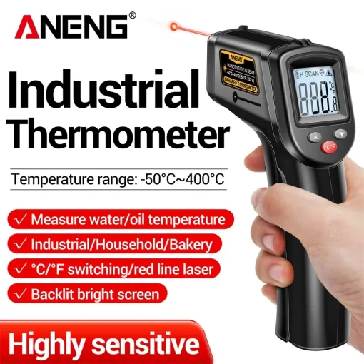 ANENG TH201 Termómetro digital infrarrojo con pantalla Celsius