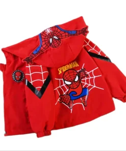 Abrigo fino Spiderman Primavera Otoño Az Rojo Az Azul