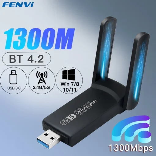 Adaptador FENVI USB 3.0 WiFi 1300Mbps