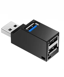 Adaptador USB 3.0 Concentrador Extensor caja Mini Splitter 1 a 3 puertos USB 2.0 de alta velocidad para PC Laptop U Disco lector de tarjetas