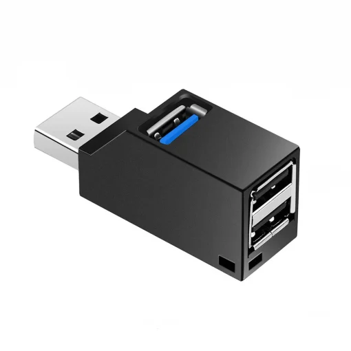 Adaptador USB 3.0 Concentrador Extensor caja Mini Splitter 1 a 3 puertos USB 2.0 de alta velocidad para PC Laptop U Disco lector de tarjetas