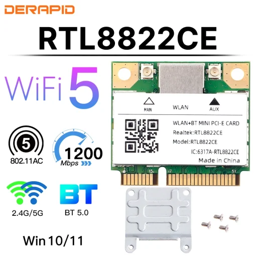 Adaptador WiFi y Bluetooth Dual Band Mini Pcie