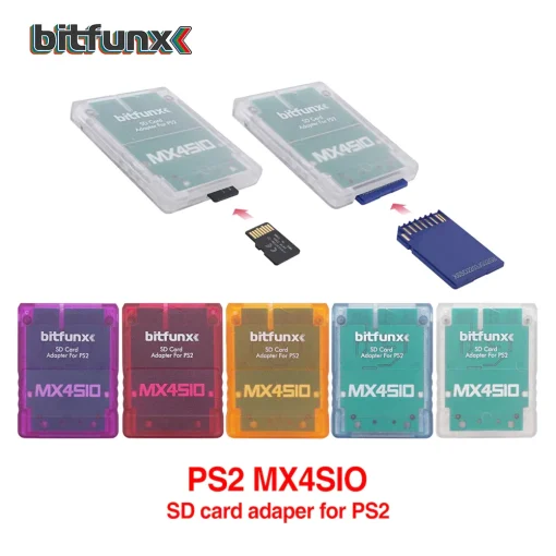 Adaptador de tarjeta SDTF SIO2SD Bitfunx MX4SIO para consola PS2