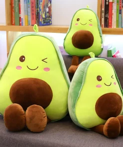 Adorable peluche de aguacate, cojín de felpa