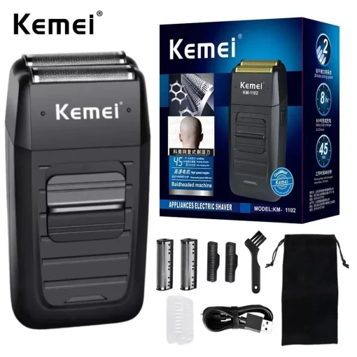 Afeitadora recargable Kemei KM-1102 para hombres