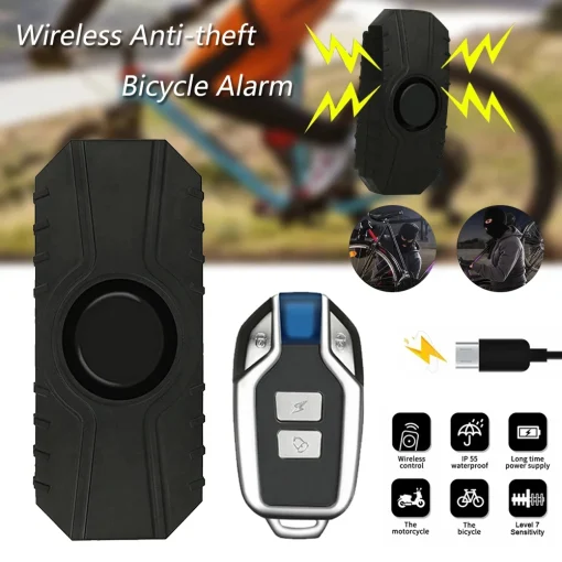 Alarma de bicicleta impermeable USB