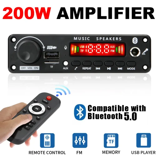 Amplificador Bluetooth NUEVO 200W MP3 WAV