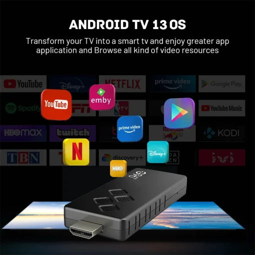 Android 13 TV Stick 4K HDR10+ Netflix