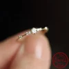 Anillo plata esterlina 925 con baño de 14k y circonitas