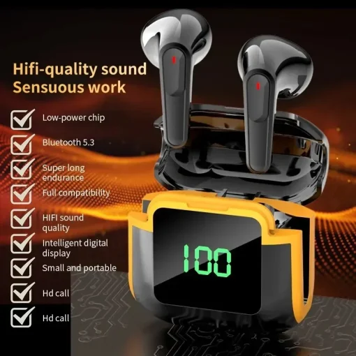 Auriculares estéreo TWS PRO90 Bluetooth 5.3 con pantalla LED