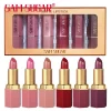 Barra labial de 6 colores mate y brillante