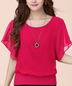 Blusa gasa mujer top color liso