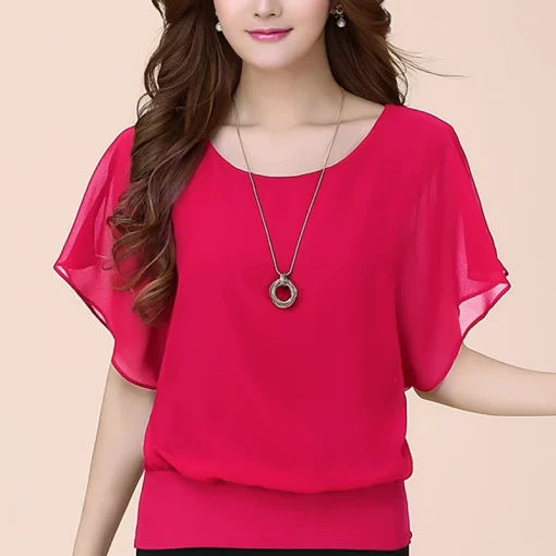 Blusa gasa mujer top color liso