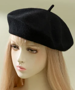 Boina Beret de Mujer Vintage, Casual, Lana