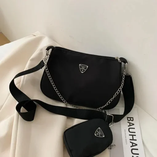 Bolsa bandolera de nailon para mujer