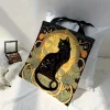 Bolsa de mano de gato negro noble retro