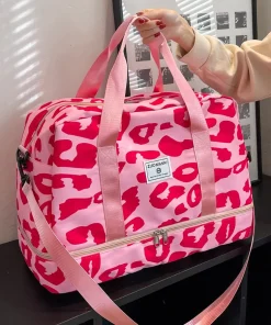 Bolsa de viaje espaciosa y duradera para mujer con estampado animal