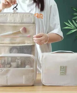 Bolsa para maquillaje multifuncional de viaje y colgante