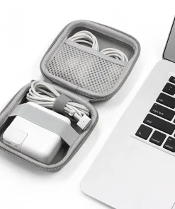 Bolsa portable para auriculares, organizador de cable