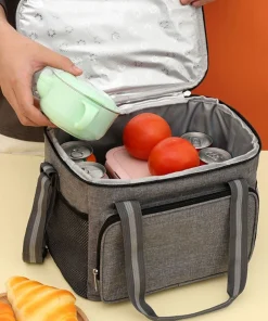 Bolsa térmica grande portátil de 15 L para almuerzo