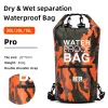 Bolsas secas impermeables 30L 15L con mochila de bolsillo separado para deportes al aire libre Boating Swimming Kayaking XAZ9