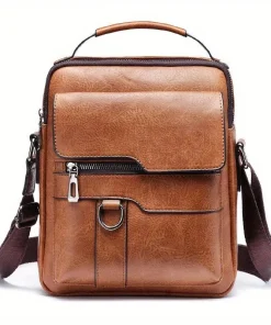 Bolso bandolera de piel sintética para hombre de 9,7