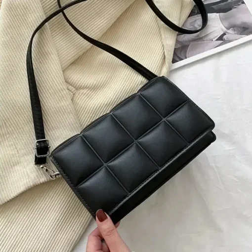 Bolso bandolera pequeño de cuero PU clásico