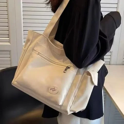 Bolso tote de gran capacidad para estudiantes de clase de bolso de hombro de moda para mujer