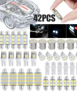 Bombillas LED interiores para coche 42 unid. T10