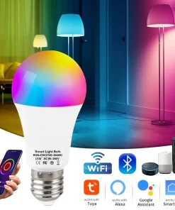 Bombillas inteligentes LED WiFi Bluetooth E27 Tuya APP Smart Life