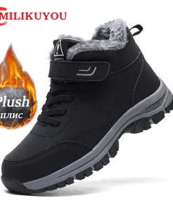 Botas de nieve impermeables para hombre, zapatillas deportivas supercálidas