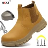 Botas de seguridad impermeables para hombre con puntera de acero