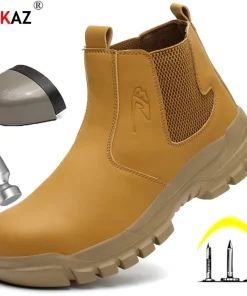 Botas de seguridad impermeables para hombre con puntera de acero