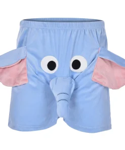 Bóxer divertidos de elefante para hombre, pantalones cortos elásticos, ropa interior humorística, pantalones cortos para diario