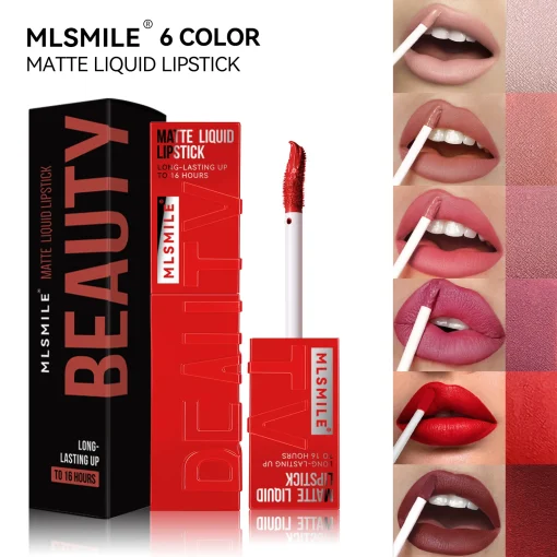 Brillo de labios líquido mate aterciopelado 6 colores MLSMILE