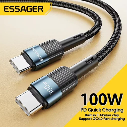 Cable Essager 100 W USB tipo C a USB tipo C