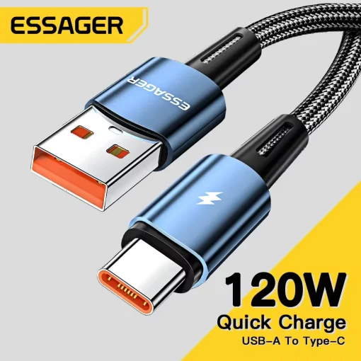 Cable Essager 120W USB C carga rápida 67W